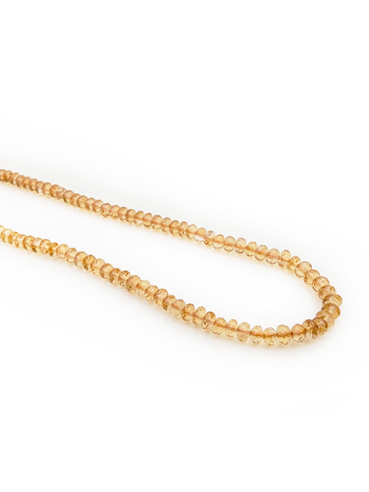 Citrine Hand-Cut Faceted Rondelle Beads 2.8–3mm Yellow | 16 inch Strand