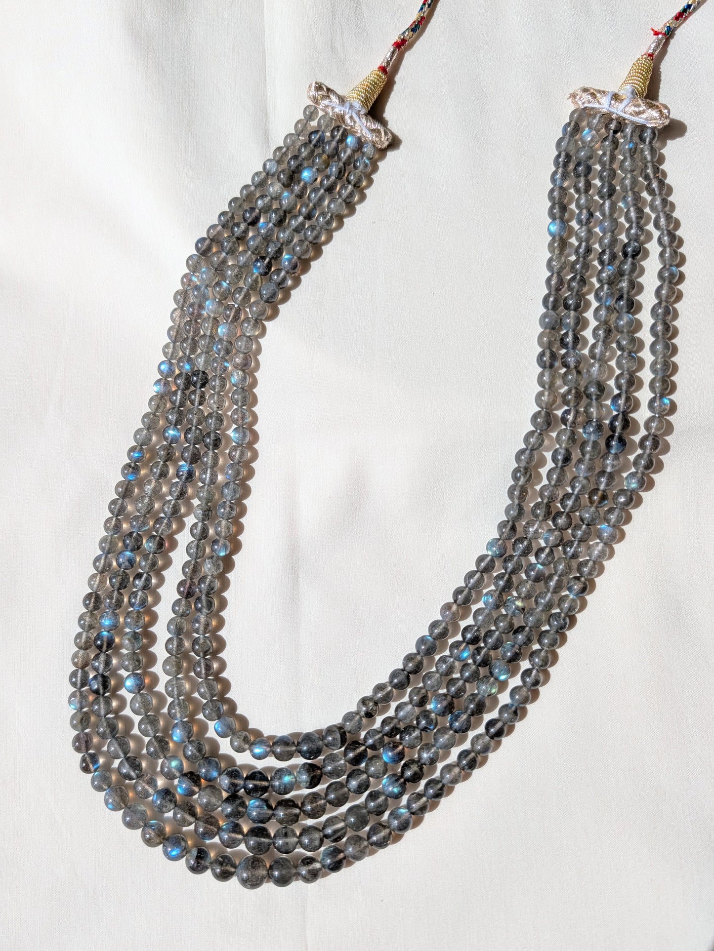Labradorite Smooth Round Graduated Beads 5.5–7.5mm Blue Fire | 16–20 inch