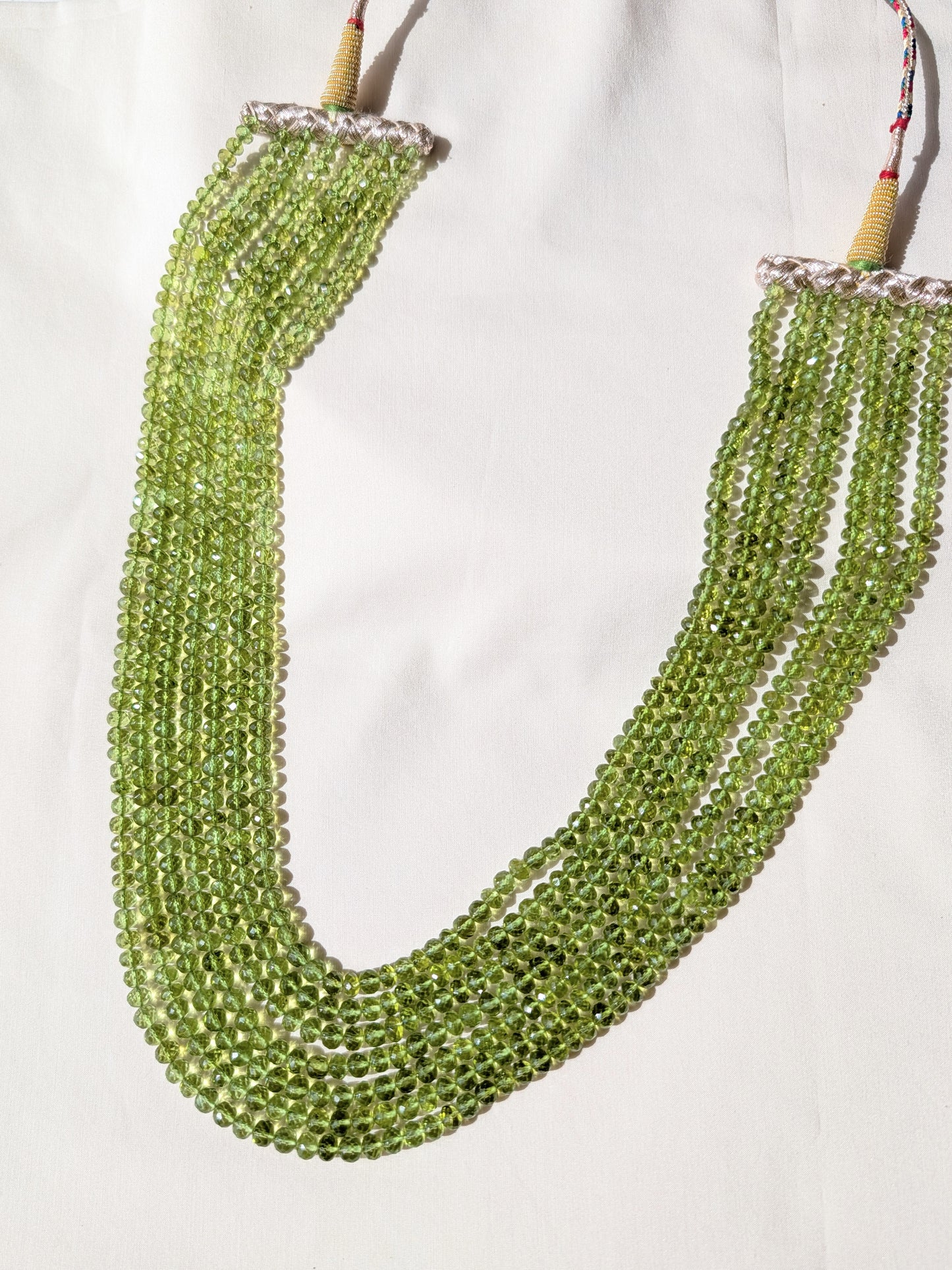 Peridot Faceted Rondelle Beads 4.5–5.5mm Green | 16–20 inch