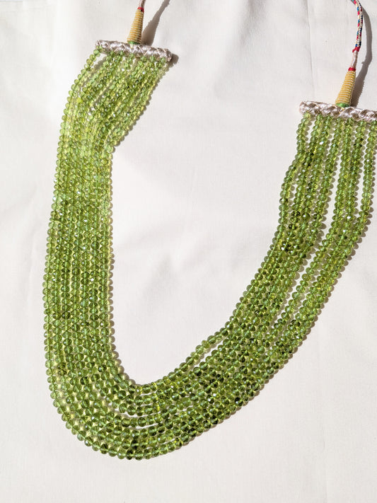 Peridot Faceted Rondelle Beads 4.5–5.5mm Green | 16–20 inch