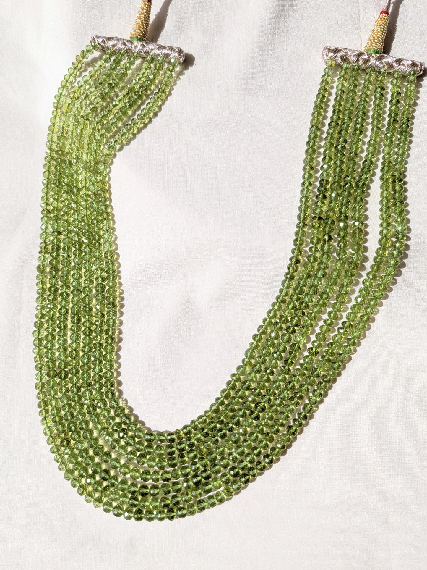 Peridot Faceted Rondelle Beads 4.5–5.5mm Green | 16–20 inch