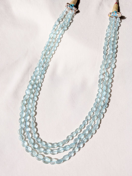 Aquamarine Smooth Oval Graduated Beads 5.5x6.5–11x13mm Light Aqua | 16–18 inch