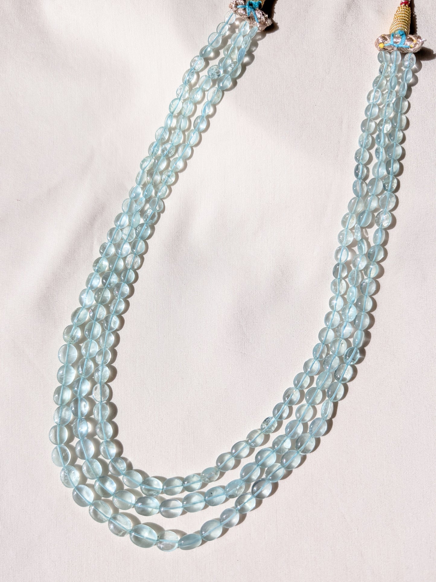 Aquamarine Smooth Oval Graduated Beads 5.5x6.5–11x13mm Light Aqua | 16–18 inch