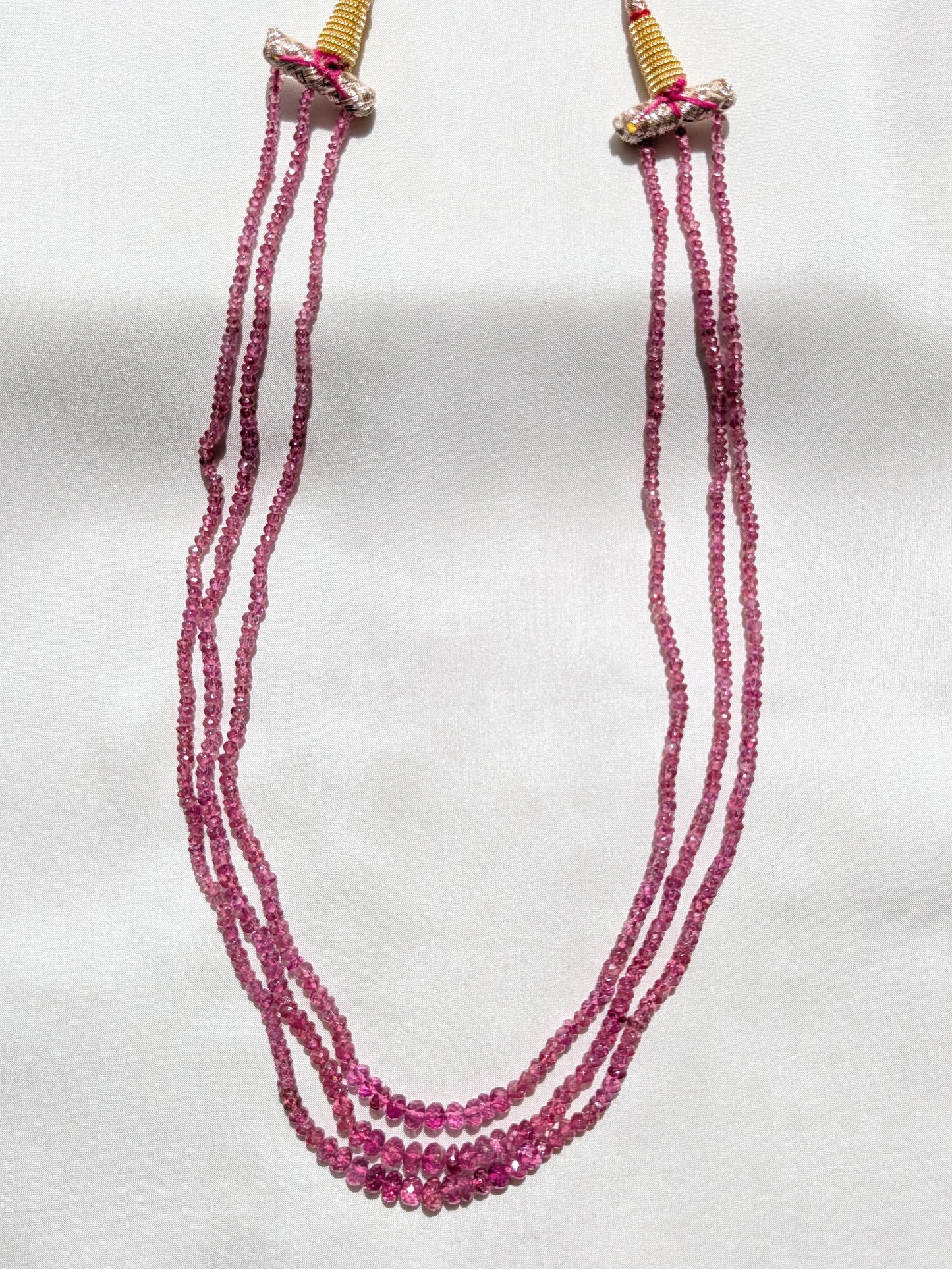 Rubellite Tourmaline Faceted Rondelle Beads 2.5–5mm Pink | 16–17 inch