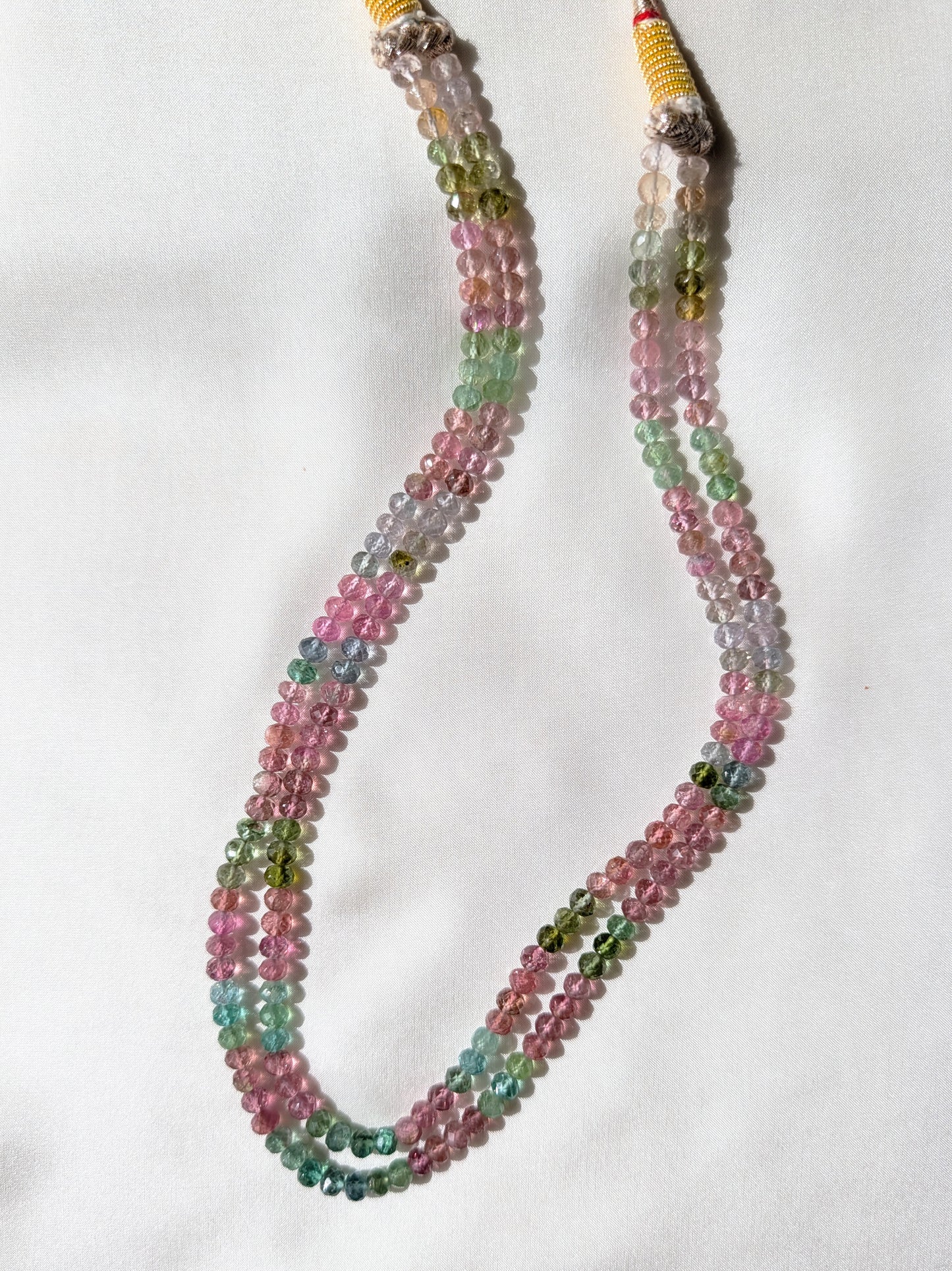 Watermelon Tourmaline Faceted Rondelle Beads 5mm Pastel Multicolor | 14.50-15 inch