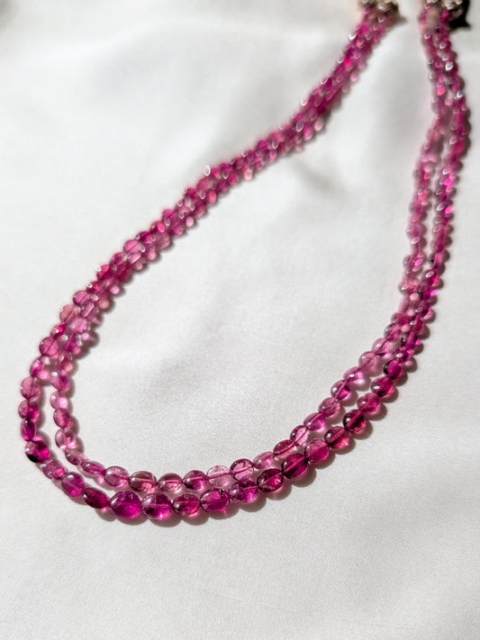 Rubellite Tourmaline Smooth Oval Beads 5x4–7x5mm Pink | 15–16 inch