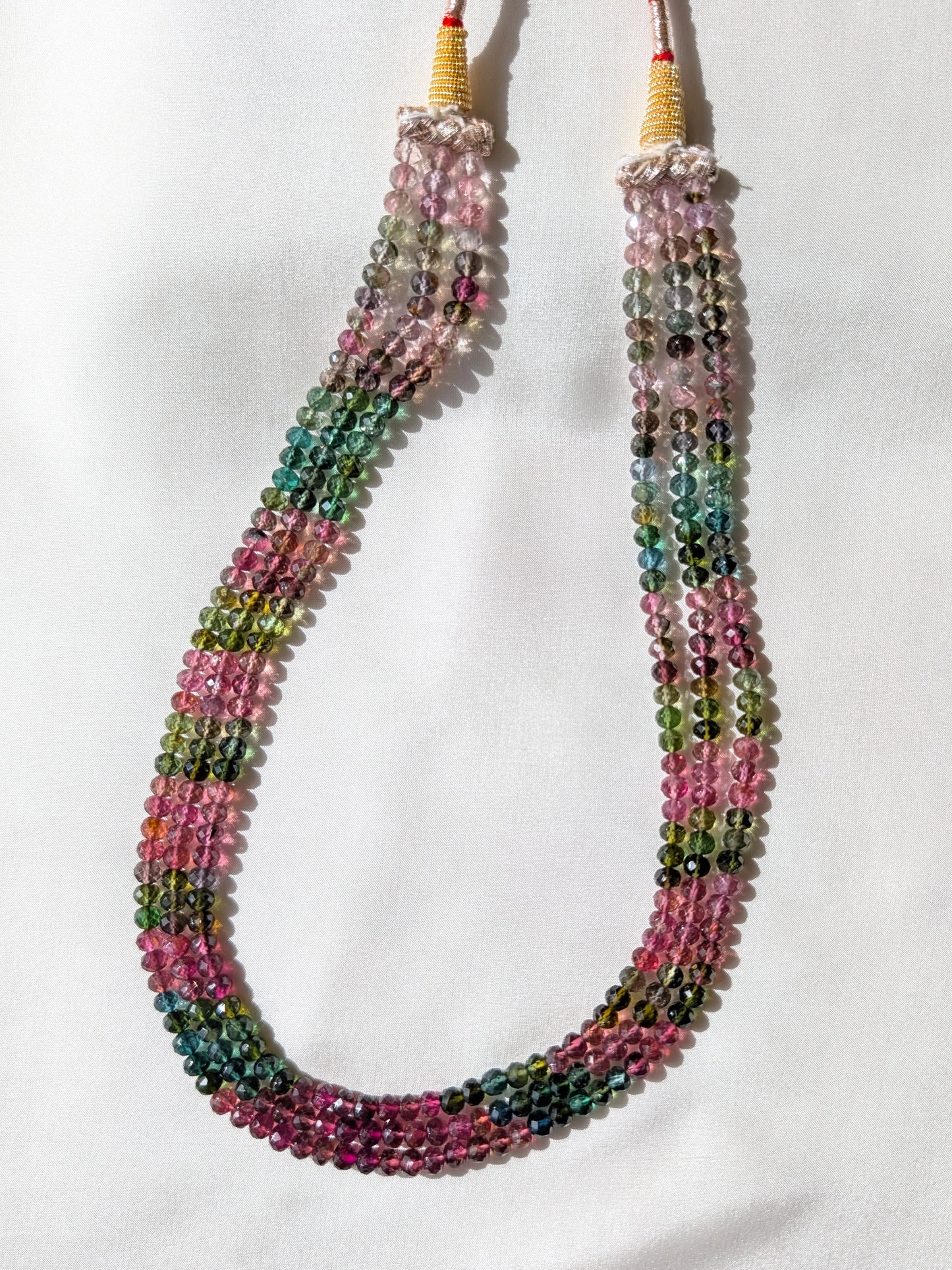 Watermelon Tourmaline Faceted Rondelle Beads 5mm Dark Multicolor | 16–17 inch