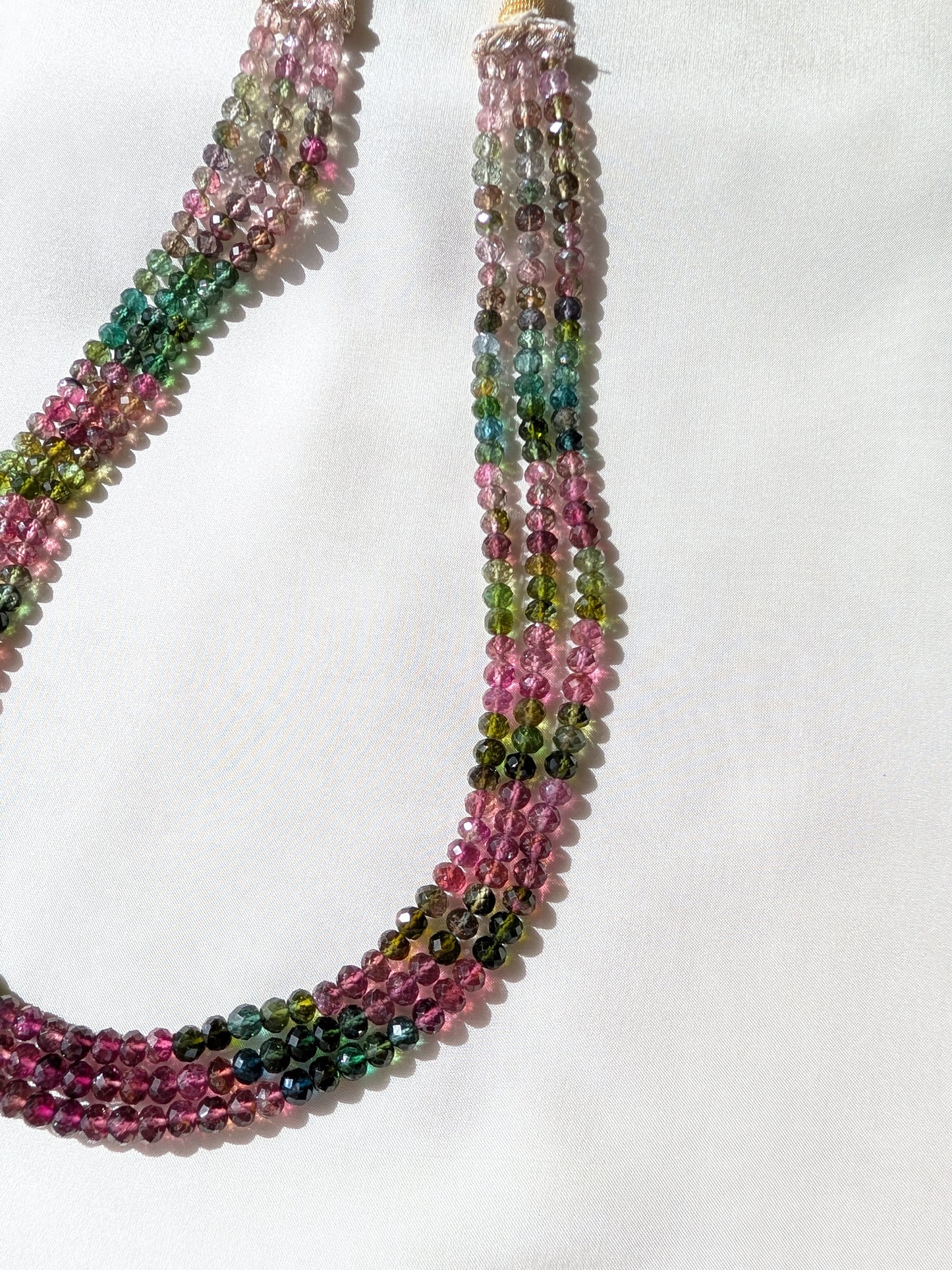 Watermelon Tourmaline Faceted Rondelle Beads 5mm Dark Multicolor | 16–17 inch