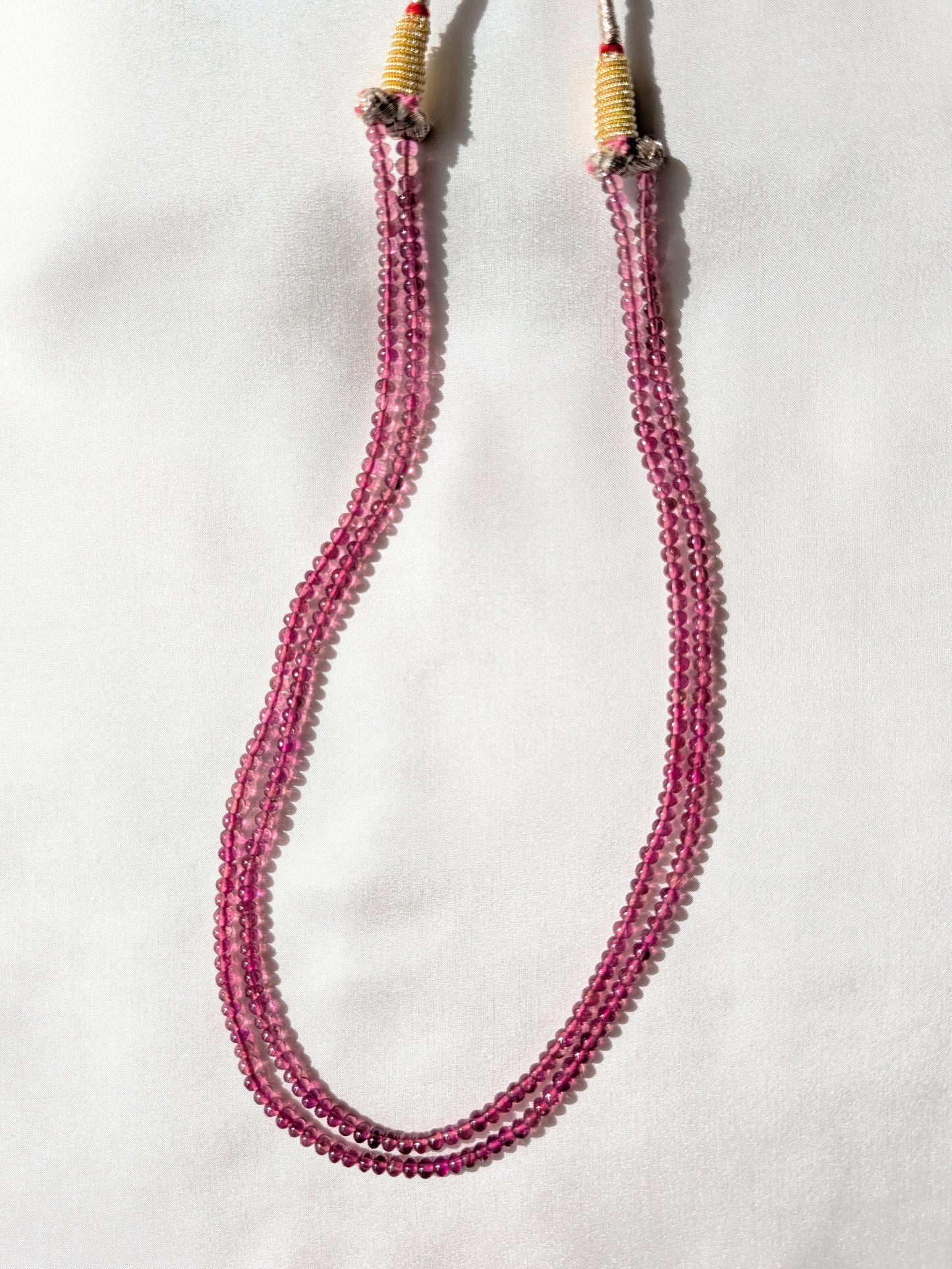 Pink Tourmaline Smooth Rondelle Beads 3.8–4mm Deep Pink | 16–16.5 inch