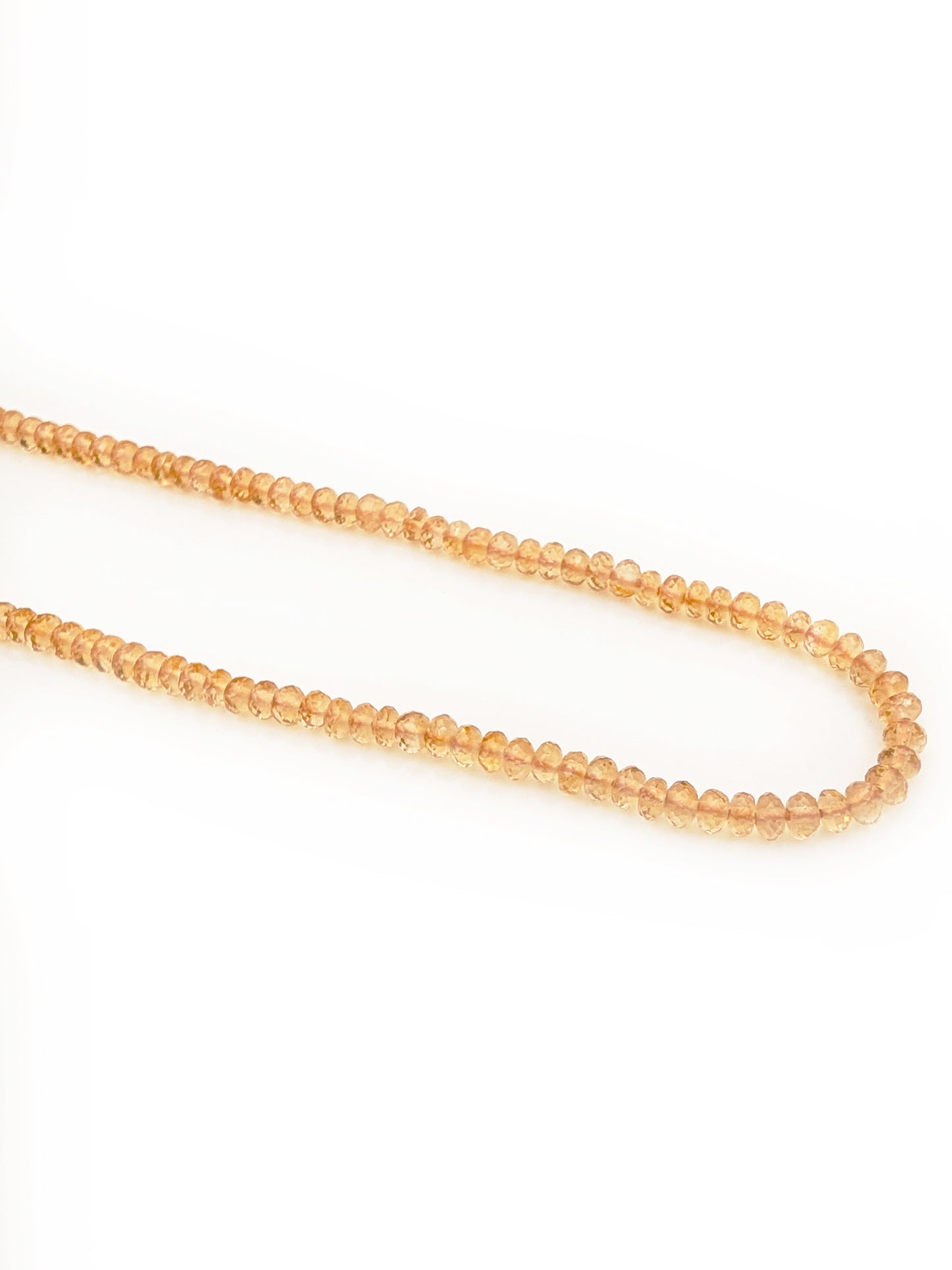 Citrine Hand-Cut Faceted Rondelle Beads 2.8–3mm Yellow | 16 inch Strand
