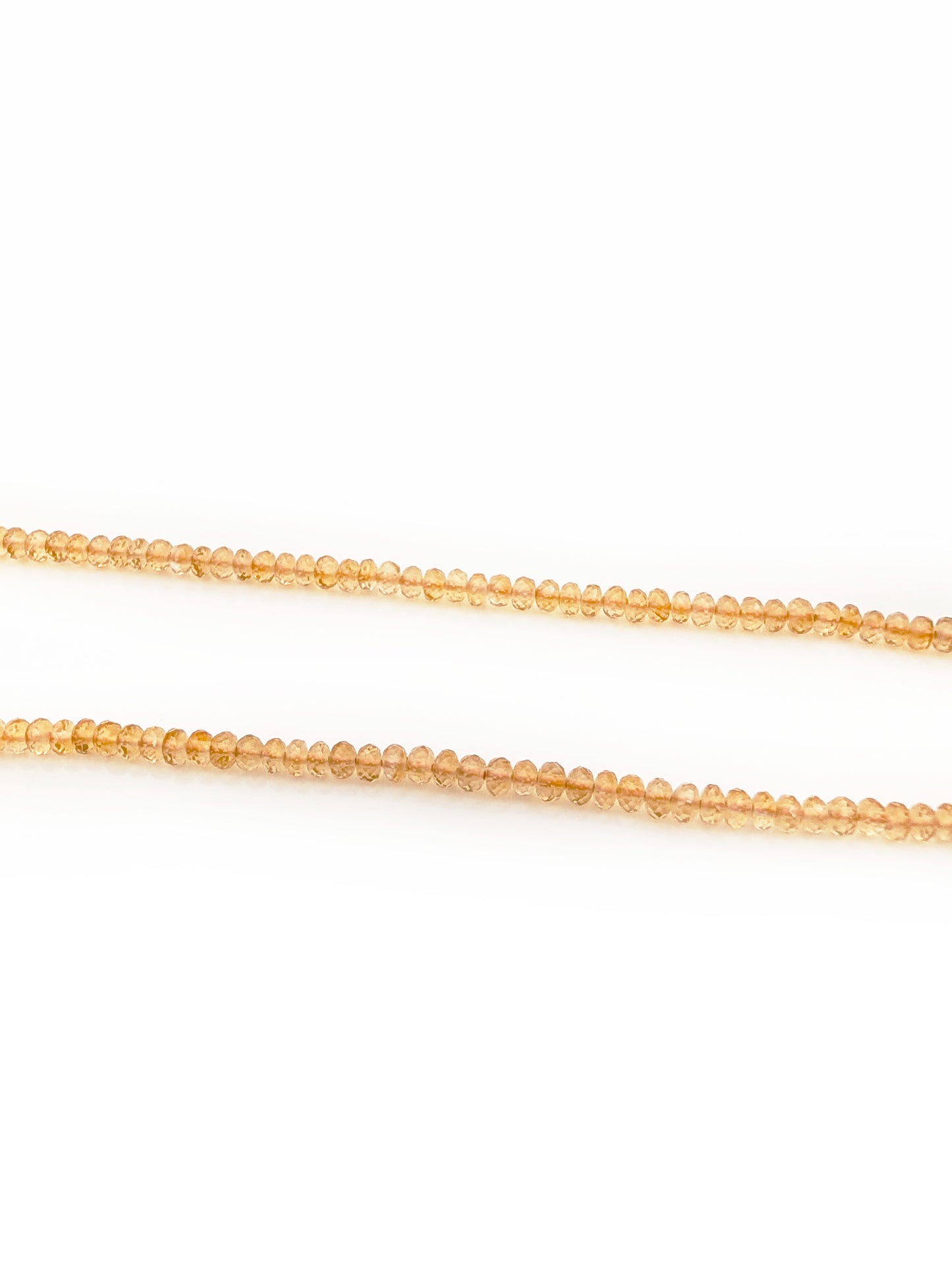 Citrine Hand-Cut Faceted Rondelle Beads 2.8–3mm Yellow | 16 inch Strand