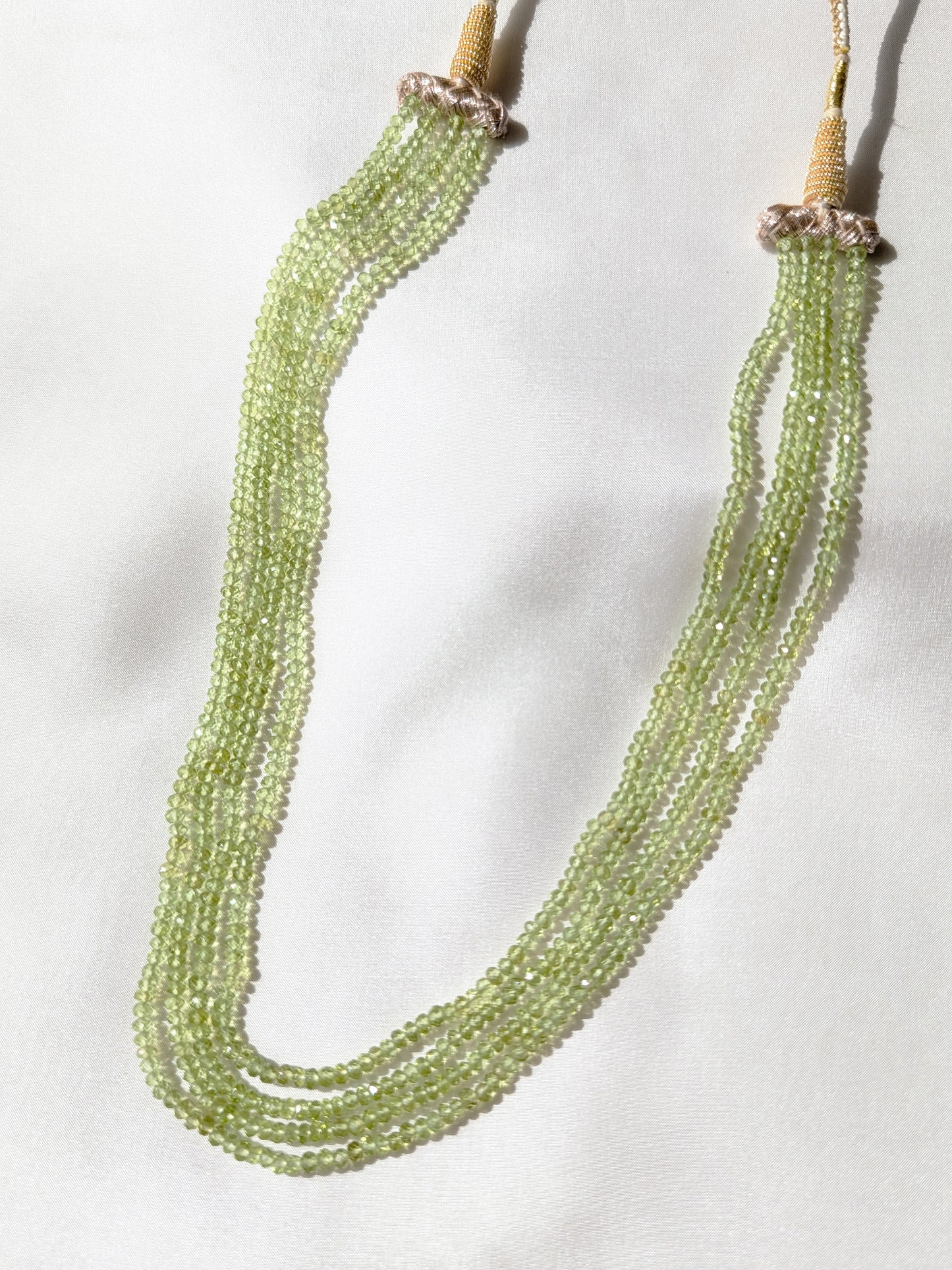 Peridot Faceted Rondelle Beads 3–3.2mm Light Green | 14–15.5 inch