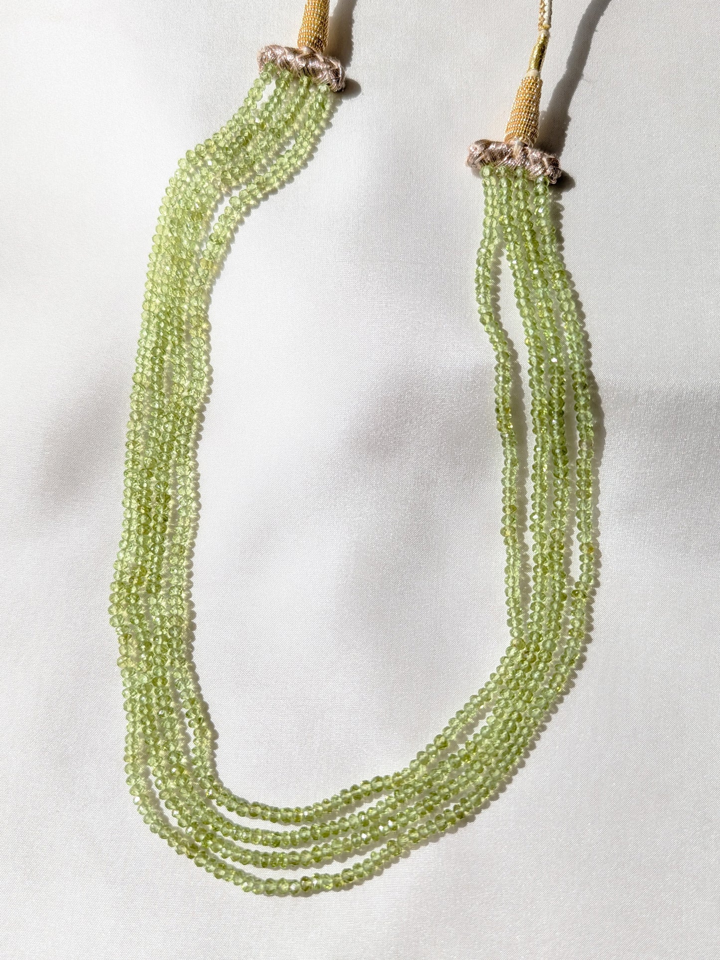 Peridot Faceted Rondelle Beads 3–3.2mm Light Green | 14–15.5 inch