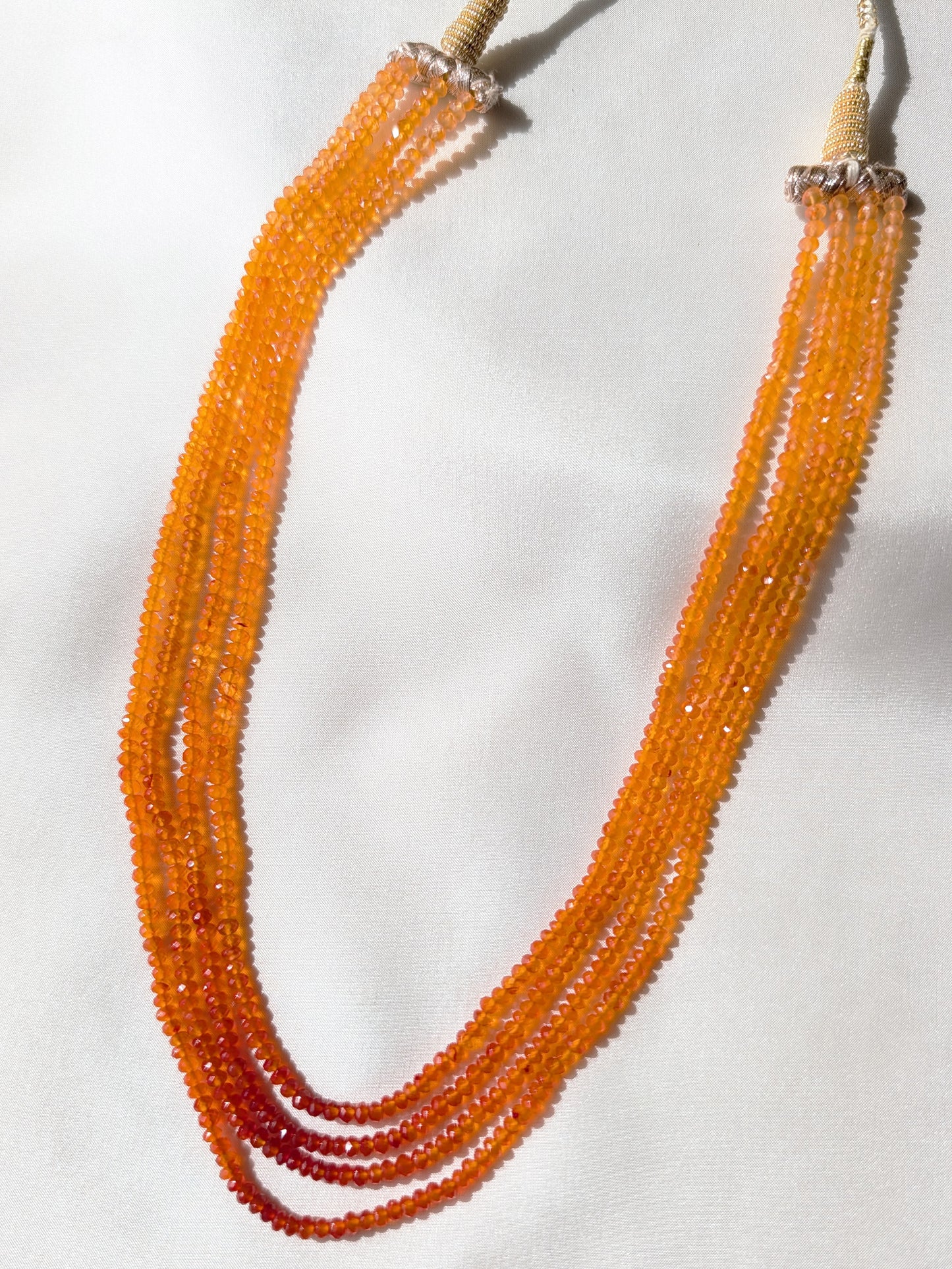 Carnelian Faceted Rondelle Beads 3.2–3.4mm | 14–16 inch