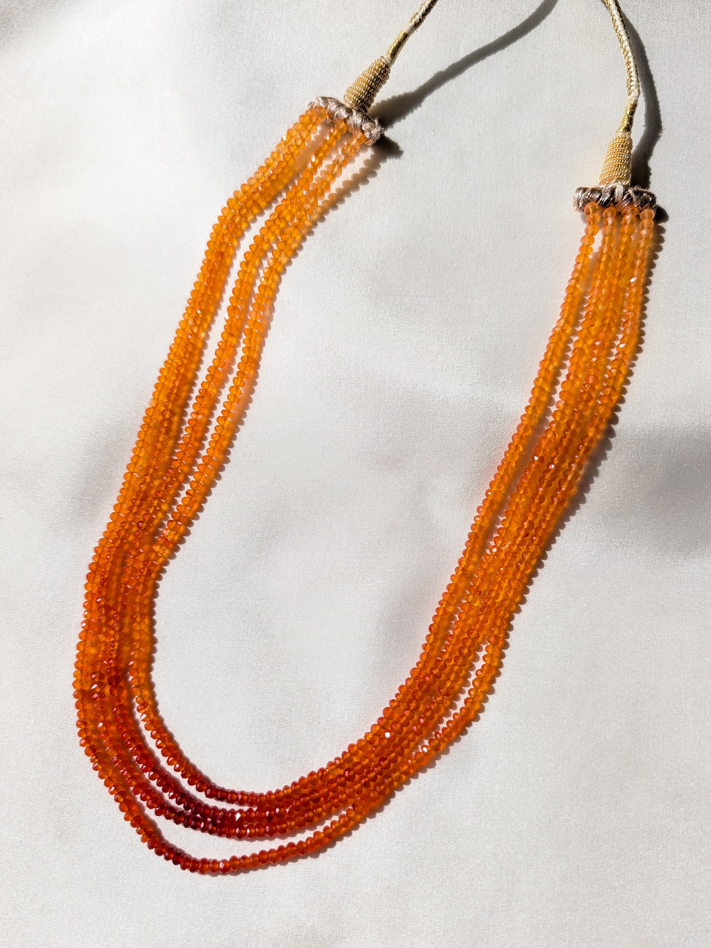 Carnelian Faceted Rondelle Beads 3.2–3.4mm | 14–16 inch