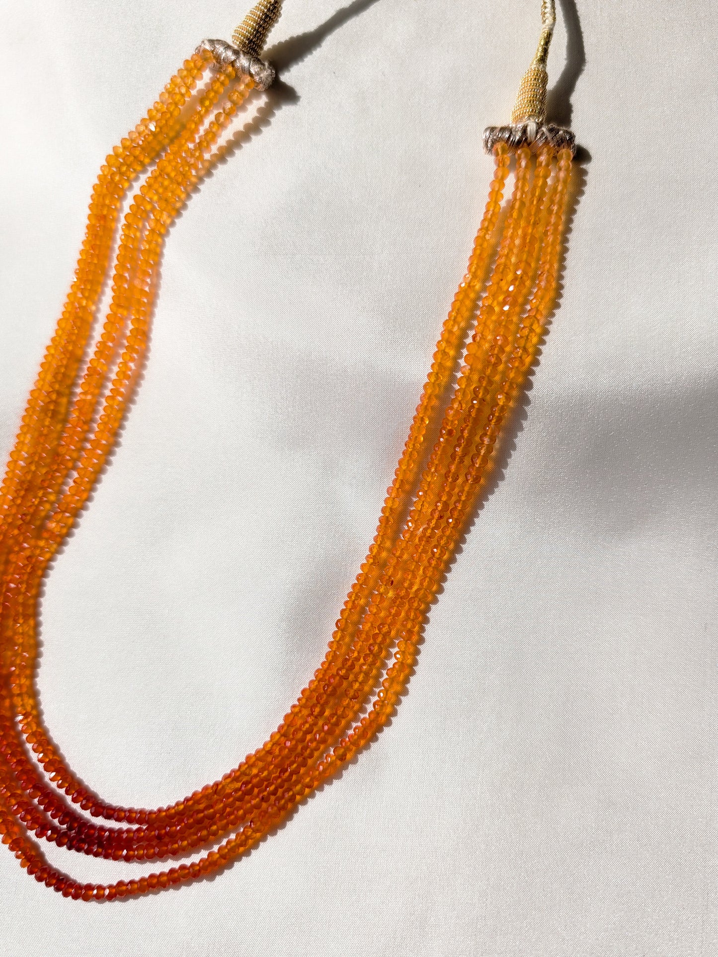 Carnelian Faceted Rondelle Beads 3.2–3.4mm | 14–16 inch
