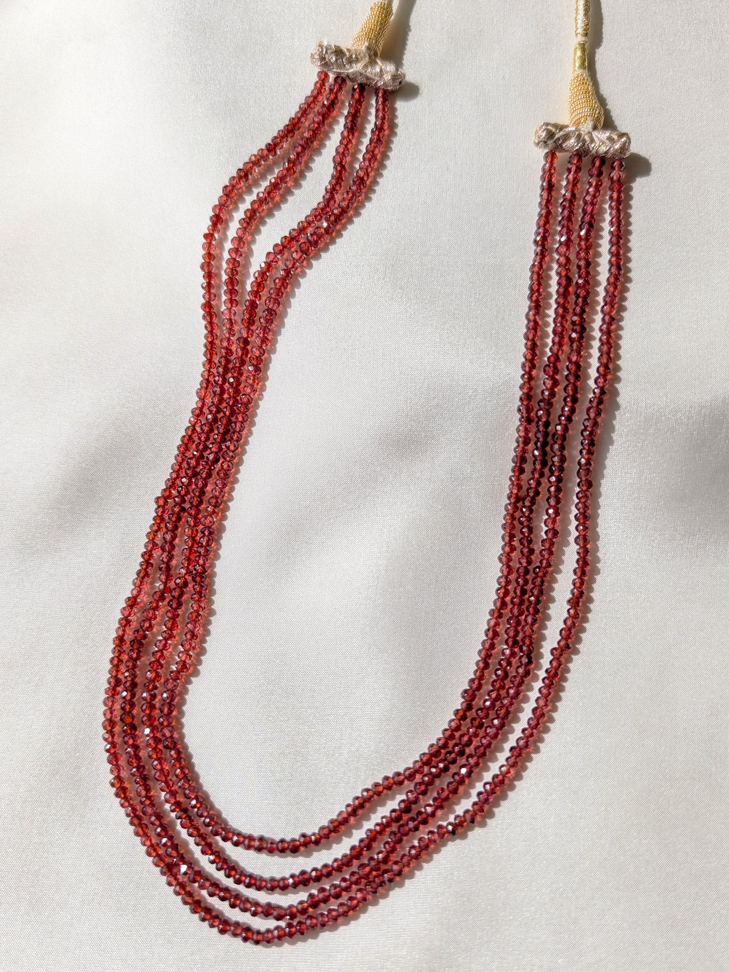 Garnet Faceted Rondelle Beads 3mm Red | 14–15.5 inch