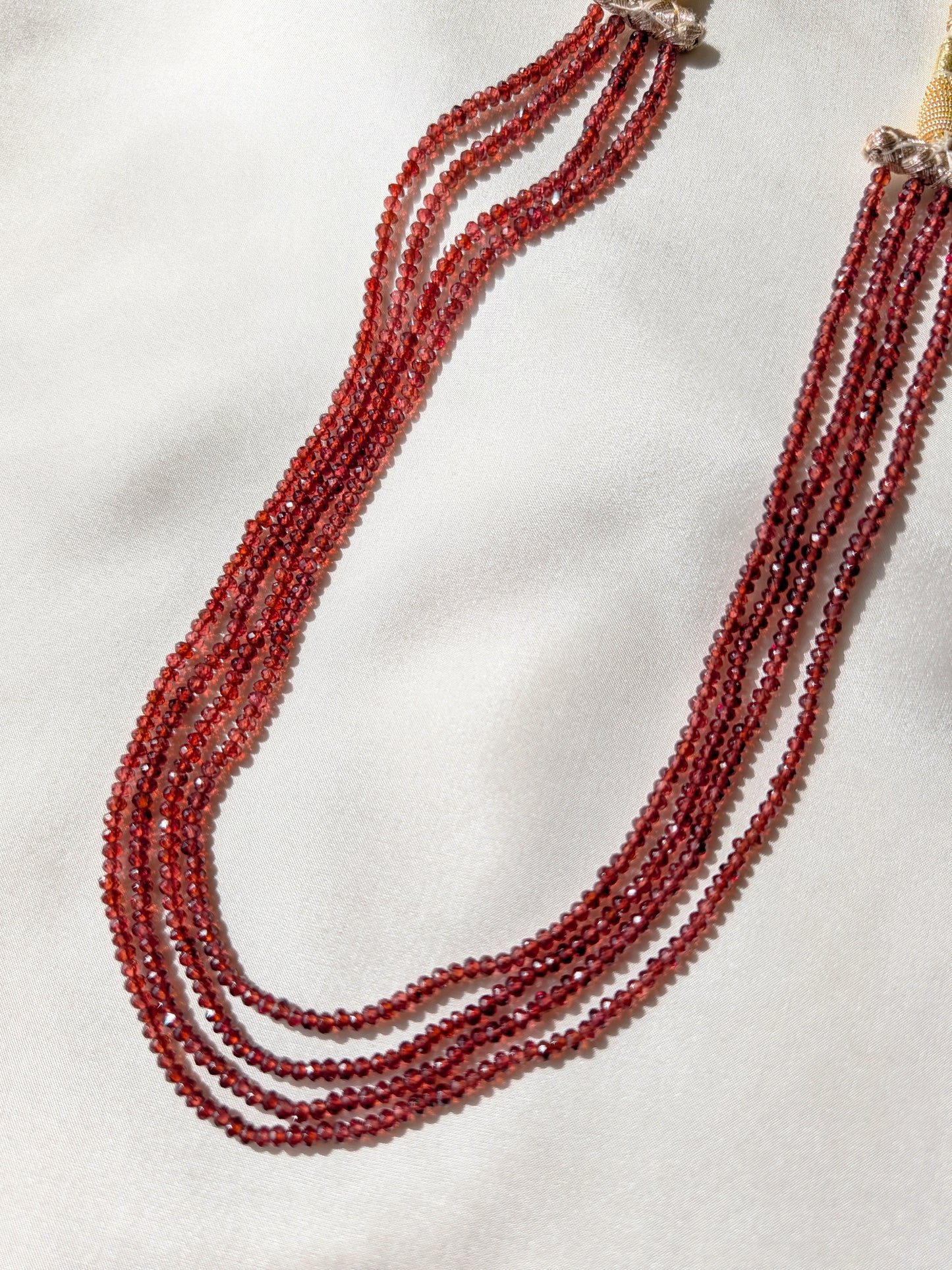 Garnet Faceted Rondelle Beads 3mm Red | 14–15.5 inch