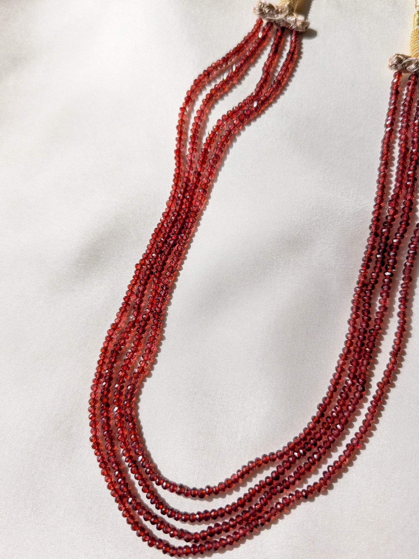 Garnet Faceted Rondelle Beads 3mm Red | 14–15.5 inch