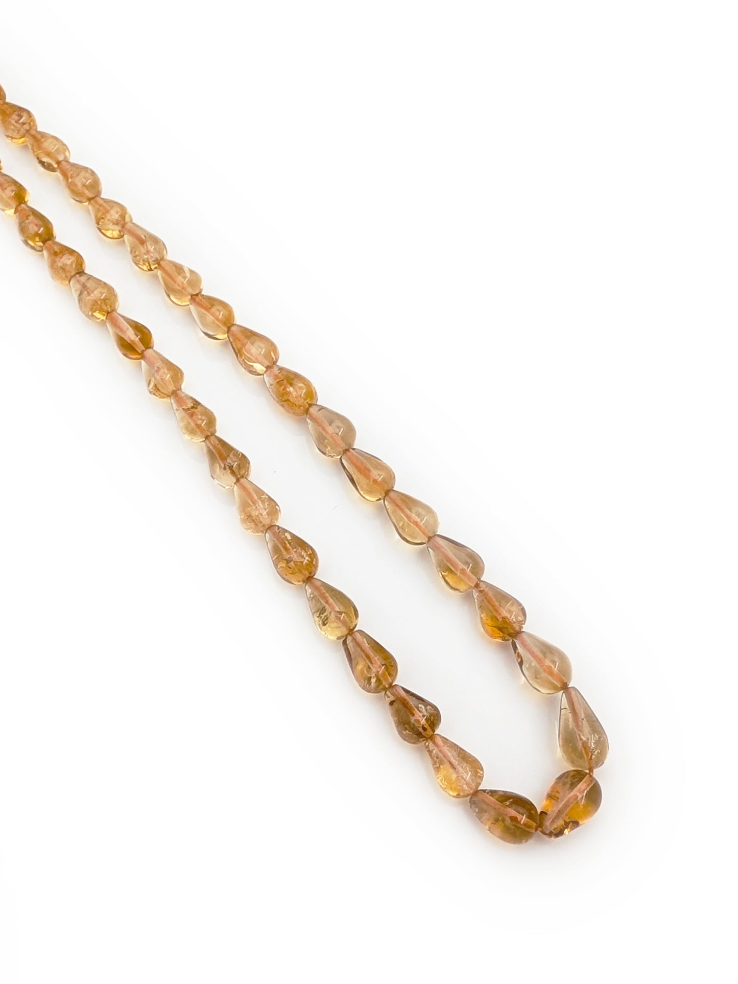 Citrine Smooth Teardrop Beads 5x4–7x5mm Dark Yellow | 16 inch Strand