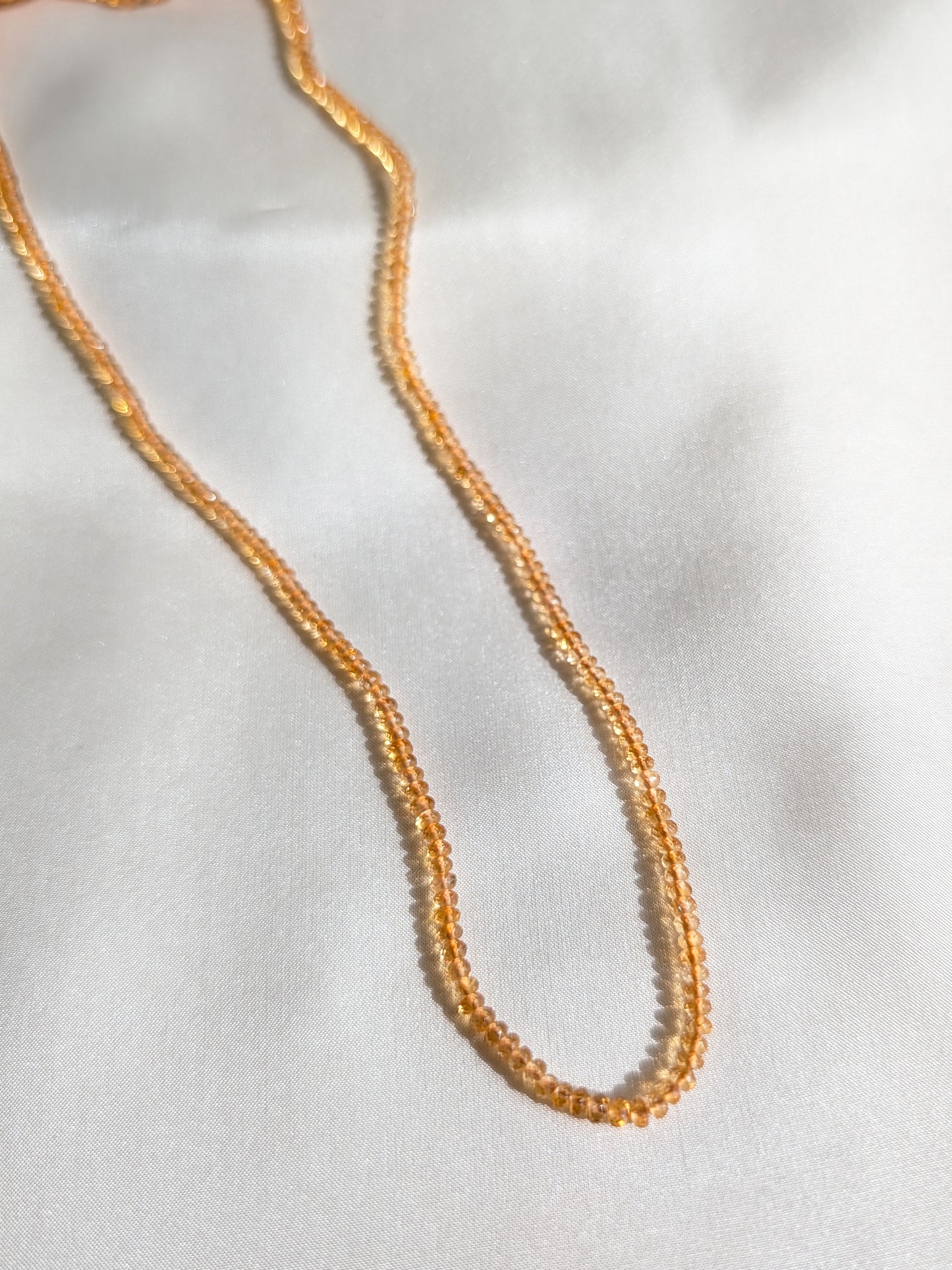 Citrine Hand-Cut Faceted Rondelle Beads 2.8–3mm Yellow | 16 inch Strand